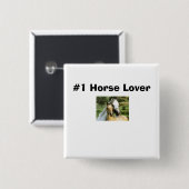 horsie, Liebhaber des Pferd#1 Button (Vorne & Hinten)