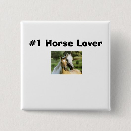horsie, Liebhaber des Pferd#1 Button (Vorderseite)