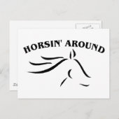 Horsin' Around Postkarte (Vorne/Hinten)