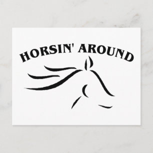 Horsin' Around Postkarte
