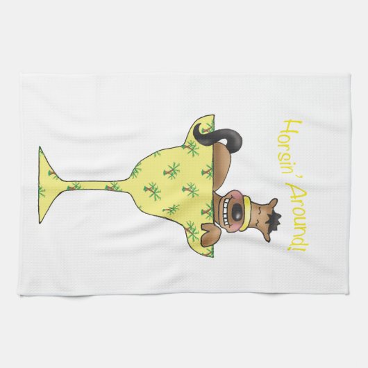 Horsin herum geschirrtuch (Horizontal)