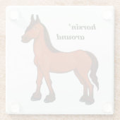 HORSIN' RUND GLASUNTERSETZER (Rückseite)