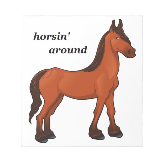 HORSIN' RUND NOTIZBLOCK (Vorderseite)