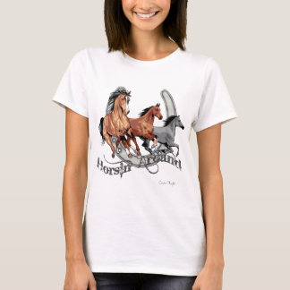 Horsin-Rund-Pferd-Lover-Getriebe T-Shirt