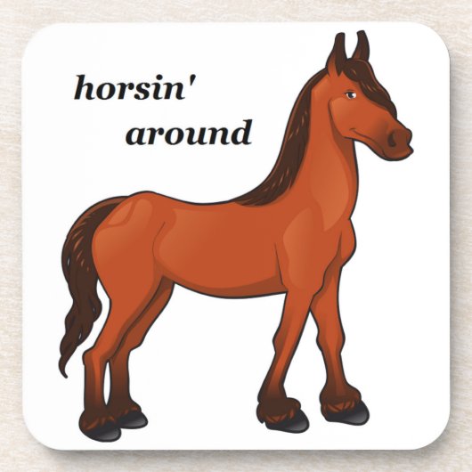 HORSIN' RUND UNTERSETZER (Vorderseite)