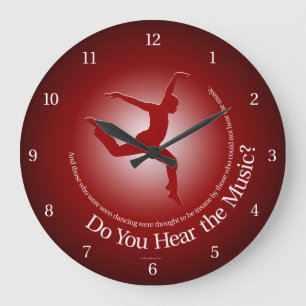 Hörst du die Musik? Große Wanduhr