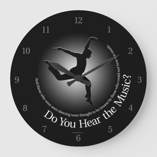 Hörst du die Musik? Große Wanduhr (Vorderseite)