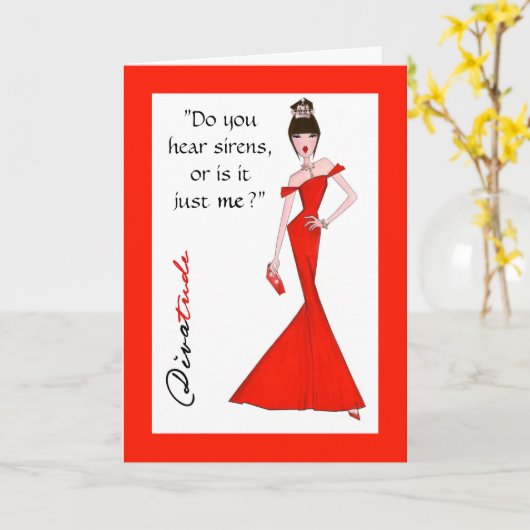 "Hörst du Sirenen, oder nur ich?" Karte (Gelbe Blume)