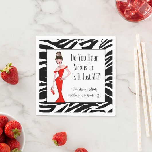 Hörst du Sirenen oder nur ich? Serviette (Beispiel)