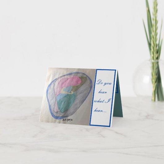 Hörst du, was ich höre? Er bringt uns Güte Karte (Vorderseite)