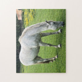 Horst Jigsaw - Ein Weiße Pferde im Feld Puzzle