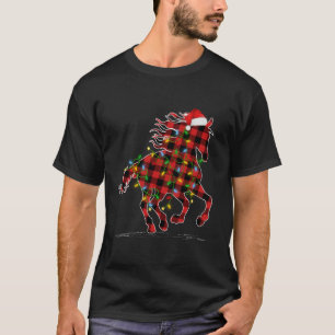 Horst Lights Xmas Pajamas Buffalo Kariertes Pferd T-Shirt