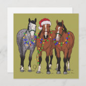 Horst Lover Weihnachtstierzucht Feiertagskarte (Vorne/Hinten)