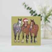 Horst Lover Weihnachtstierzucht Feiertagskarte (Stehend Vorderseite)