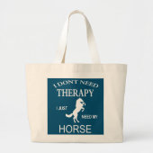 HORSTHERAPIE Funny Horse Liebhaber Pferdetherapeut Jumbo Stoffbeutel (Vorne)