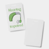 Hörstörungen Ausweis (Vorder- & Rückseite)