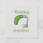 Hörstörungen Quadratische Visitenkarte (Vorderseite)