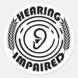 Hörstörungen Runder Aufkleber