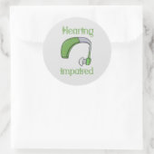 Hörstörungen Runder Aufkleber (Tasche)