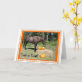 Horsy Halloween Karte (Gelbe Blume)