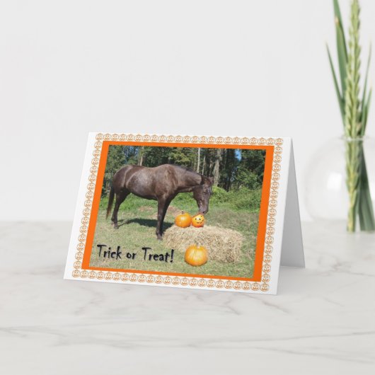 Horsy Halloween Karte (Vorderseite)