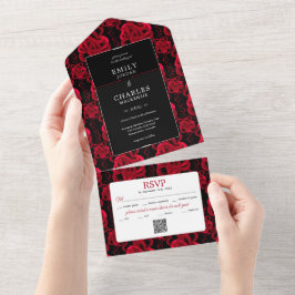 Hört alles in einer Hochzeitsfeier All In One Einladung