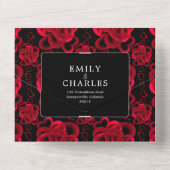 Hört alles in einer Hochzeitsfeier All In One Einladung (Rückseite)