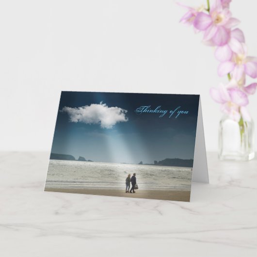 Hört an einem Strand. Karte (Orchidee)