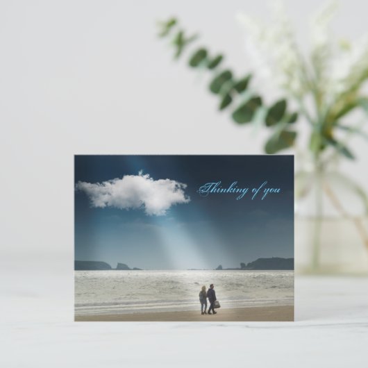 Hört an einem Strand. Postkarte (Stehend Vorderseite)