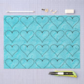 Hört auf dem Testpapier für den blauen Strick Seidenpapier (Handwerk)