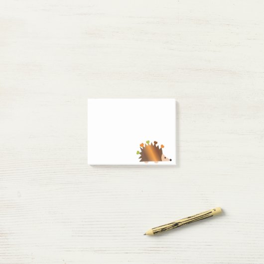 Hört auf einem Igel Post-it Klebezettel (Auf Schreibtisch)