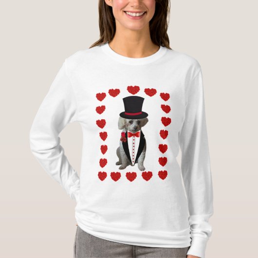 Hört auf Feuer für euch Poodle Ladys Thirt T-Shirt (Vorderseite)