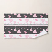 Hört auf grauem und weißem Hintergrund Handtuch (Handtuch)