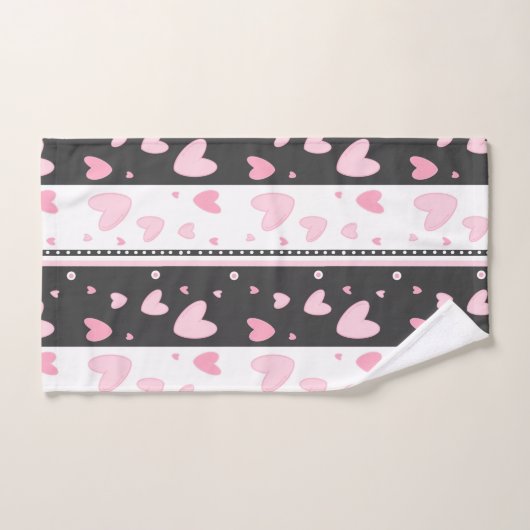 Hört auf grauem und weißem Hintergrund Handtuch (Handtuch)