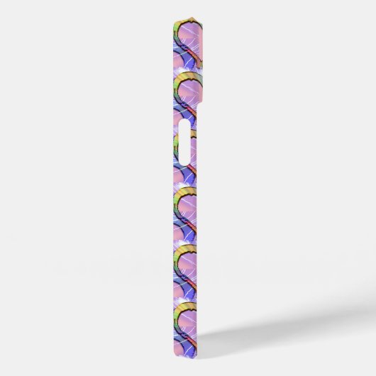 Hört auf Herz Psychedelic Muster iPhone Case (Rückseite / Rechts)