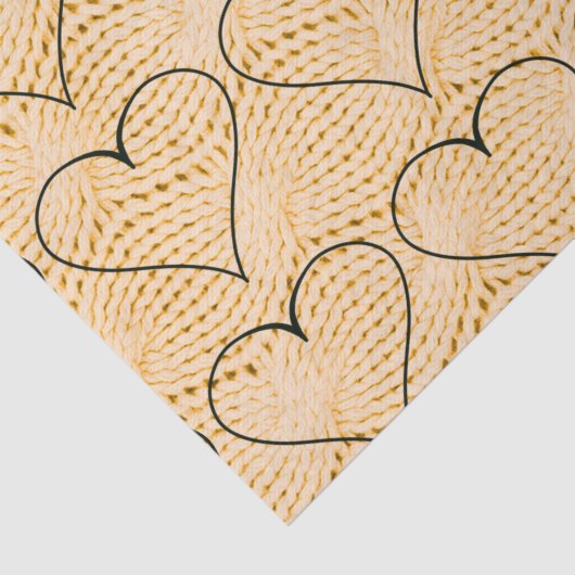 Hört auf Kabel-Strick Seidenpapier (Detail)