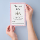Hört auf Pink Baby Shower Mommy's Game Flyer (Handgriff)