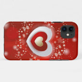 Hört auf rotem Hintergrund Case-Mate iPhone Hülle (Rückseite (Horizontal))