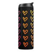 Hört auf schwarz 18 oz Tumbler Thermosbecher (Nach links gedreht)