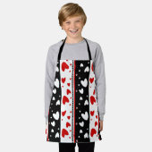 Hört auf schwarz-weißem Hintergrund Schürze (Getragen)