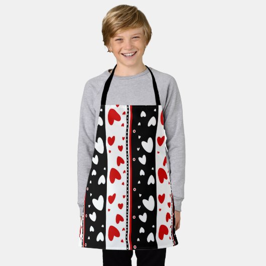 Hört auf schwarz-weißem Hintergrund Schürze (Getragen)