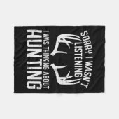 Hört auf zu denken Jagd Hirsch Shed Bow Hun Fleecedecke (Vorderseite (Horizontal))