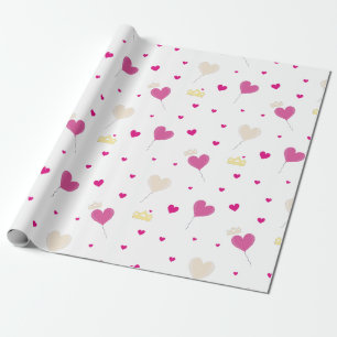 Hört Ballon und Kronen. Geschenkpapier