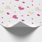 Hört Ballon und Kronen. Geschenkpapier (Ecke)