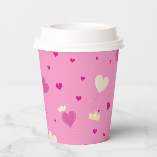 Hört Ballon und Kronen. Pappbecher (Rückseite)