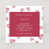 Hört Beauty Makeup Artist Square Business Card Quadratische Visitenkarte (Rückseite)