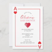 Hört bei der Kartenspiele Babydusche Einladung (Vorderseite)