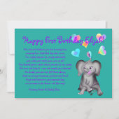 Hört Birthday Einladung von der glücklichen Juul-F (Vorderseite)