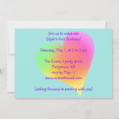 Hört Birthday Einladung von der glücklichen Juul-F (Rückseite)