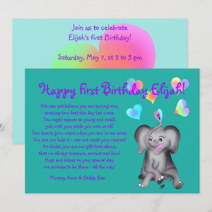 Hört Birthday Einladung von der glücklichen Juul-F